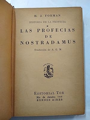 Imagen del vendedor de Las profecias de Nostradamus a la venta por Libros nicos