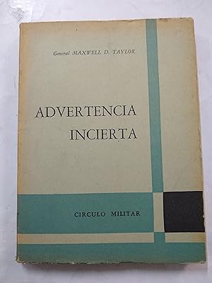 Immagine del venditore per Advertencia Incierta venduto da Libros nicos