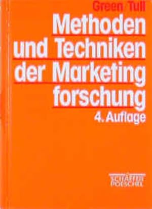 Bild des Verkufers fr Methoden und Techniken der Marketingforschung. zum Verkauf von Antiquariat Thomas Haker GmbH & Co. KG