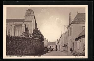 Carte postale St-Ouen-des-Toits, Rue d`Olivet