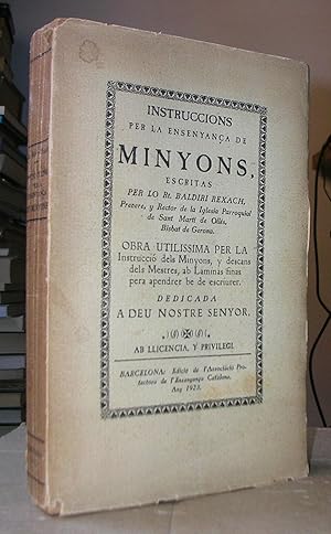 INSTRUCCIONS PER LA ENSENYANÇA DELS MINYONS