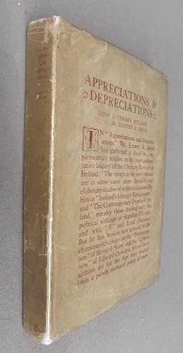 Seller image for Appreciations and Depreciations, Irish Literary Studies for sale by Baggins Book Bazaar Ltd