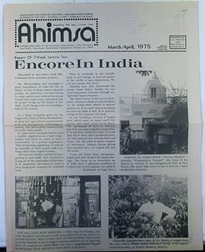 Image du vendeur pour Ahimsa. Worldwide magazine of veganism. March/April, 1975 mis en vente par Mare Booksellers ABAA, IOBA