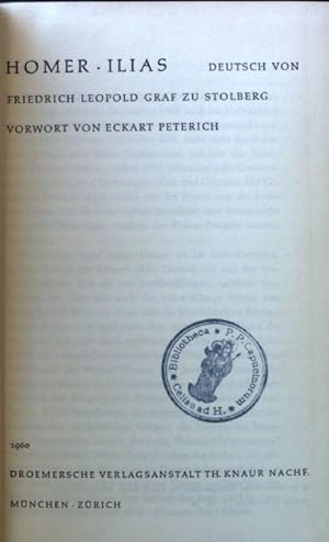 Bild des Verkufers fr Ilias. zum Verkauf von books4less (Versandantiquariat Petra Gros GmbH & Co. KG)