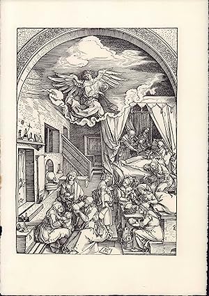 Seller image for Amslerdruck auf Bütten. Dürer. 1510. Die Geburt Marias. Aus dem Bilderzyklus "Das Marienleben" for sale by ANTIQUARIAT Franke BRUDDENBOOKS