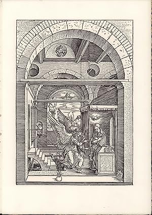 Seller image for Amslerdruck auf Bütten. Dürer. 1510. Verkündigung des Herrn. Aus dem Bilderzyklus "Das Marienleben" for sale by ANTIQUARIAT Franke BRUDDENBOOKS