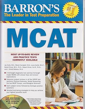 Bild des Verkufers fr Barron's MCAT with CD-ROM zum Verkauf von Robinson Street Books, IOBA