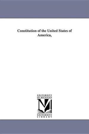 Bild des Verkufers fr Constitution of the United States of America, zum Verkauf von moluna