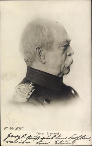Ansichtskarte / Postkarte Fürst Otto von Bismarck, Profilportrait