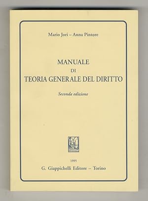 Immagine del venditore per Manuale di teoria generale del diritto. Seconda edizione. venduto da Libreria Oreste Gozzini snc
