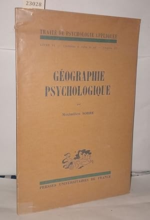 Imagen del vendedor de Gographie psychologique a la venta por Librairie Albert-Etienne
