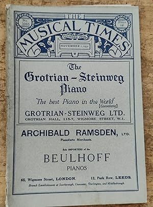 Immagine del venditore per The Musical Times November 1, 1931 / W McNaught "About Tonic Sol-Fa" / Harry Farjeon "The Trend Of Modern Music: An Analytical Survey" / W R Anderson "Sterner Ways For Darker Days" / Frank Howes "The Leeds Festival 1931" / Alec Rowley "The R.C.O. Organ-Playing Syllabus" / Harvey Grace "Festival Topics" / Music in the Provinces venduto da Shore Books