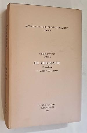 Akten zur Deutschen Auswartigen Politik: Serie D 1937-45 Band X