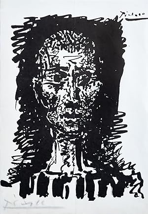 1985 Polish Poster from Projekt Magazine, Pablo Picasso "The Head of an Auschwitz prisoner" (from...