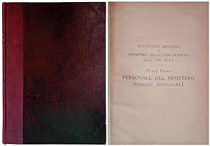 Bollettino ufficiale del Ministero delle Corporazioni. Anno V - 1931 - IX E.F. Parte I-II-III