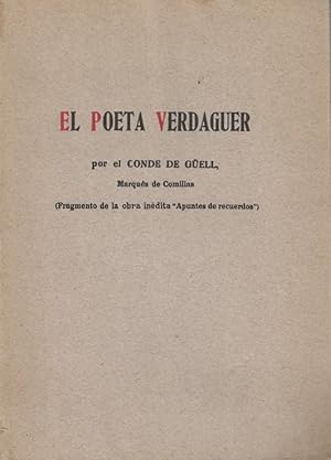 Seller image for EL POETA VERDAGUER. Fragmento de la obra indita Apuntes de recuerdos for sale by Librera Torren de Rueda