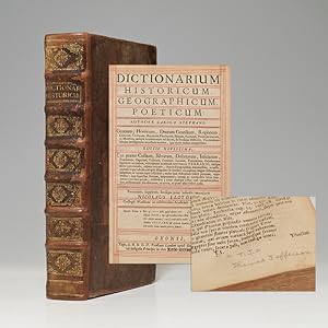 Image du vendeur pour Dictionarium Historicum, Geographicum, Poeticum mis en vente par Bauman Rare Books