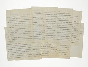 Bild des Verkufers fr Typed manuscript inscribed zum Verkauf von Bauman Rare Books