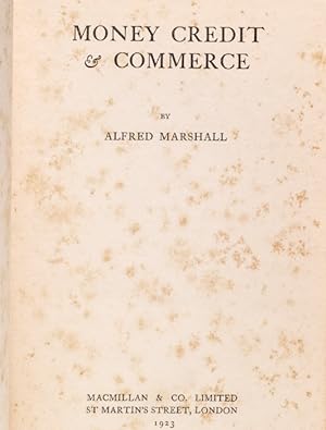 Seller image for Money, Credit & Commerce for sale by Bauman Rare Books