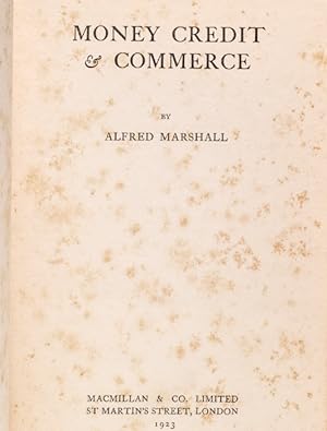 Imagen del vendedor de Money, Credit & Commerce a la venta por Bauman Rare Books