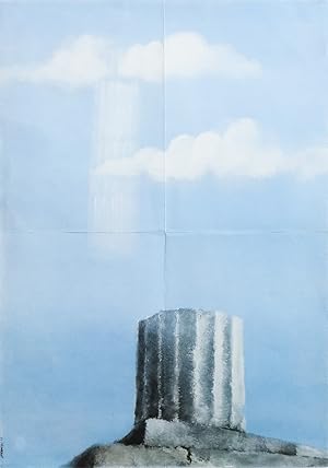 1977 Polish Poster from Art magazine Projekt Poster - Urbaniec (greek column and blue sky)