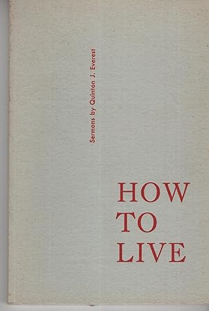 Seller image for How To Live for sale by Cher Bibler