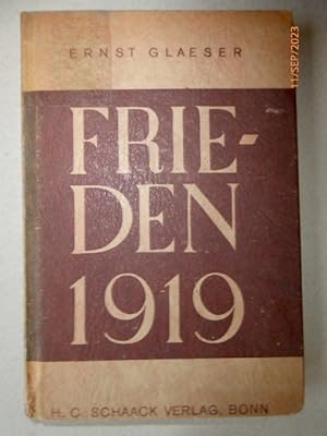 Frieden 1919. Roman.