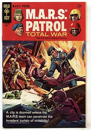 M.A.R.S. Patrol Total War #5--BATTLE COVER--1968--GOLD KEY--VF+