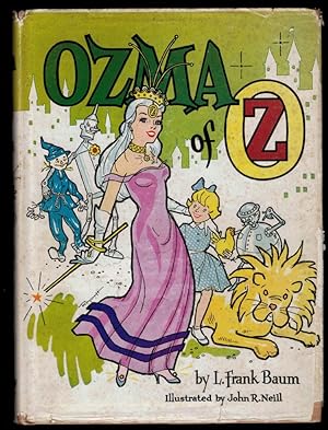 OZMA OF OZ. 1950's Edition in Dust Jacket with Artwork by Roland Roycraft.