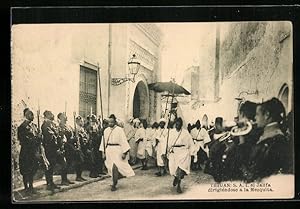 Ansichtskarte Tetuan, S.A.I. el Jalifa dirigiéndose a la Mezquita