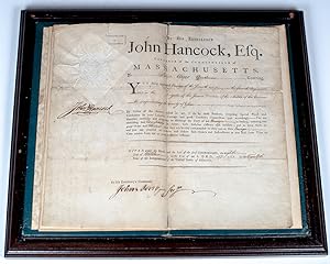 John Hancock Military Commision Signed as Governor of Massachusetts.
