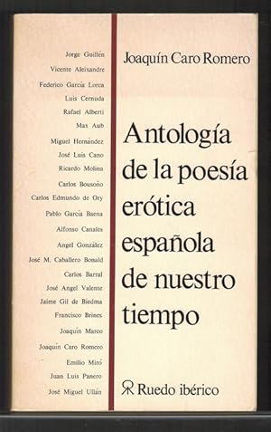 Immagine del venditore per Antologa de la poesa ertica espaola de nuestro tiempo. venduto da La Librera, Iberoamerikan. Buchhandlung