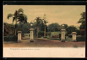 Ansichtskarte Singapur, Eingang zum Botanischen Garten