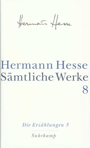 Seller image for Smtliche Werke in 20 Bnden und einem Registerband: Band 8: Die Erzhlungen 3. 1911-1954 for sale by Bcherbazaar