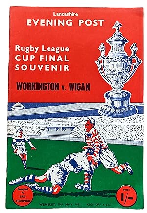 Lancashire Evening Post Rugby League Cup Final Souvenir: Workington v Wigan 1958