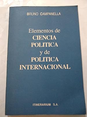 Image du vendeur pour Elementos de ciencia politica y de politica internacional mis en vente par Libros nicos
