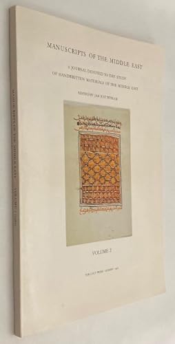 Manuscripts of the Middle East. A journal devoted to the study of handwritten materials of the Mi...