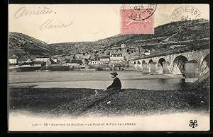 Carte postale Lanzac, Le Pont et le Port