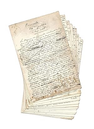 Précieux manuscrit formant la dernière partie de Consuelo, lun des plus grands romans du XIXe si...