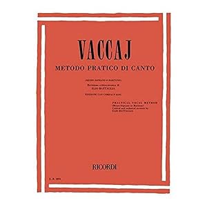 Image du vendeur pour NICOLA VACCAI : METODO PRATICO DI CANTO - MEZZO / BARITONE VOICE - RECUEIL + CD mis en vente par Redux Books