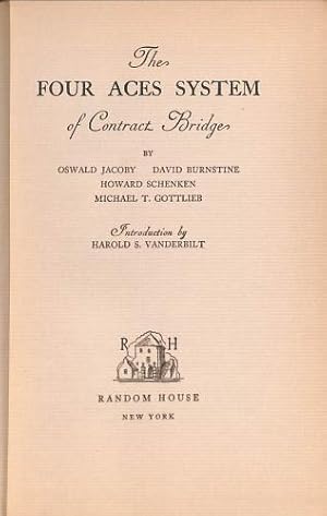 Imagen del vendedor de The Four Aces System of Contract Bridge, By the Bridge Champions of the World a la venta por WeBuyBooks