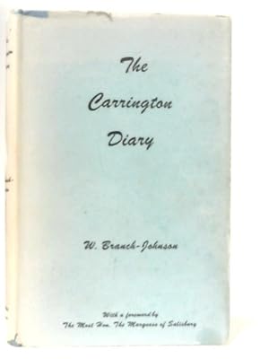 Imagen del vendedor de Carrington Diary a la venta por World of Rare Books