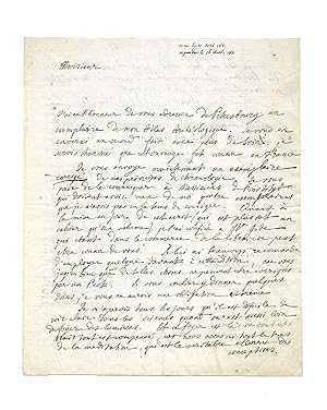 Remarquable lettre dans laquelle Jean Potocki fait parvenir ses derniers ouvrages à son imprimeur...