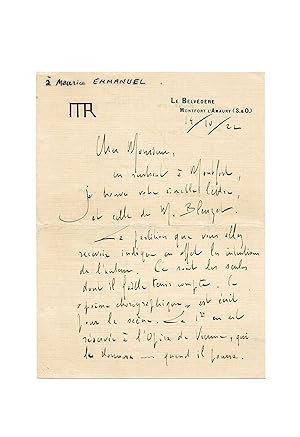 Image du vendeur pour Clbre et importante lettre dans laquelle Ravel ragit aux critiques sur La Valse, sa premire  uvre majeure de l aprs-guerre, tout en y expliquant sa signification artistique mis en vente par Le Manuscrit Franais