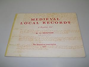 Bild des Verkufers fr Mediaeval Local Records: A Reading Aid (Help for Students of History) zum Verkauf von WeBuyBooks
