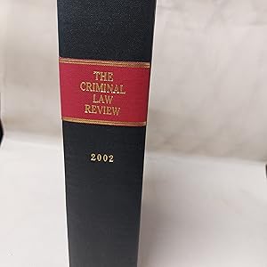 Bild des Verkufers fr The Criminal Law Review 2002 zum Verkauf von Cambridge Rare Books