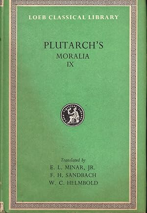 Bild des Verkufers fr Plutarch's Moralia IX zum Verkauf von Kenneth Mallory Bookseller ABAA