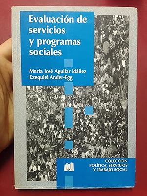 Imagen del vendedor de Evaluacin de servicios y programas sociales a la venta por Librera Eleutheria