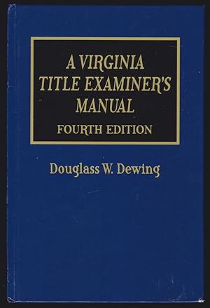 Seller image for A Virginia Title Examiner's Manual for sale by JNBookseller