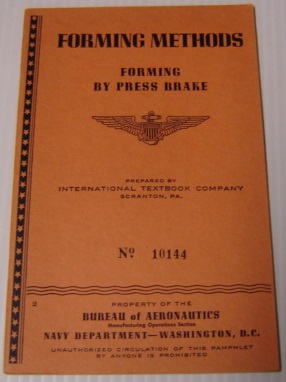 Seller image for Forming Methods: Forming By Press Brake (#10144) for sale by Books of Paradise